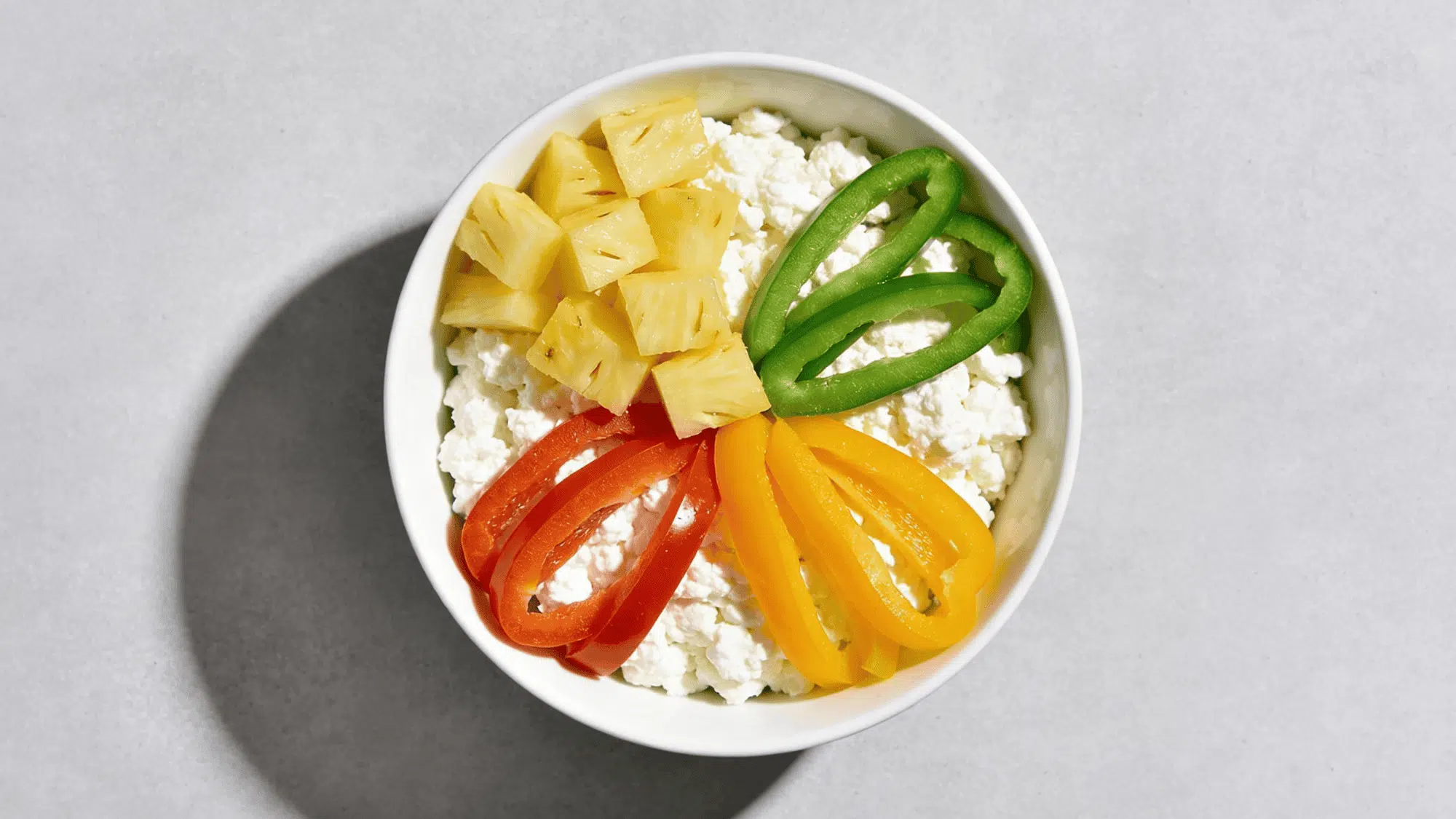 cottage cheese with fruit or bell peppers