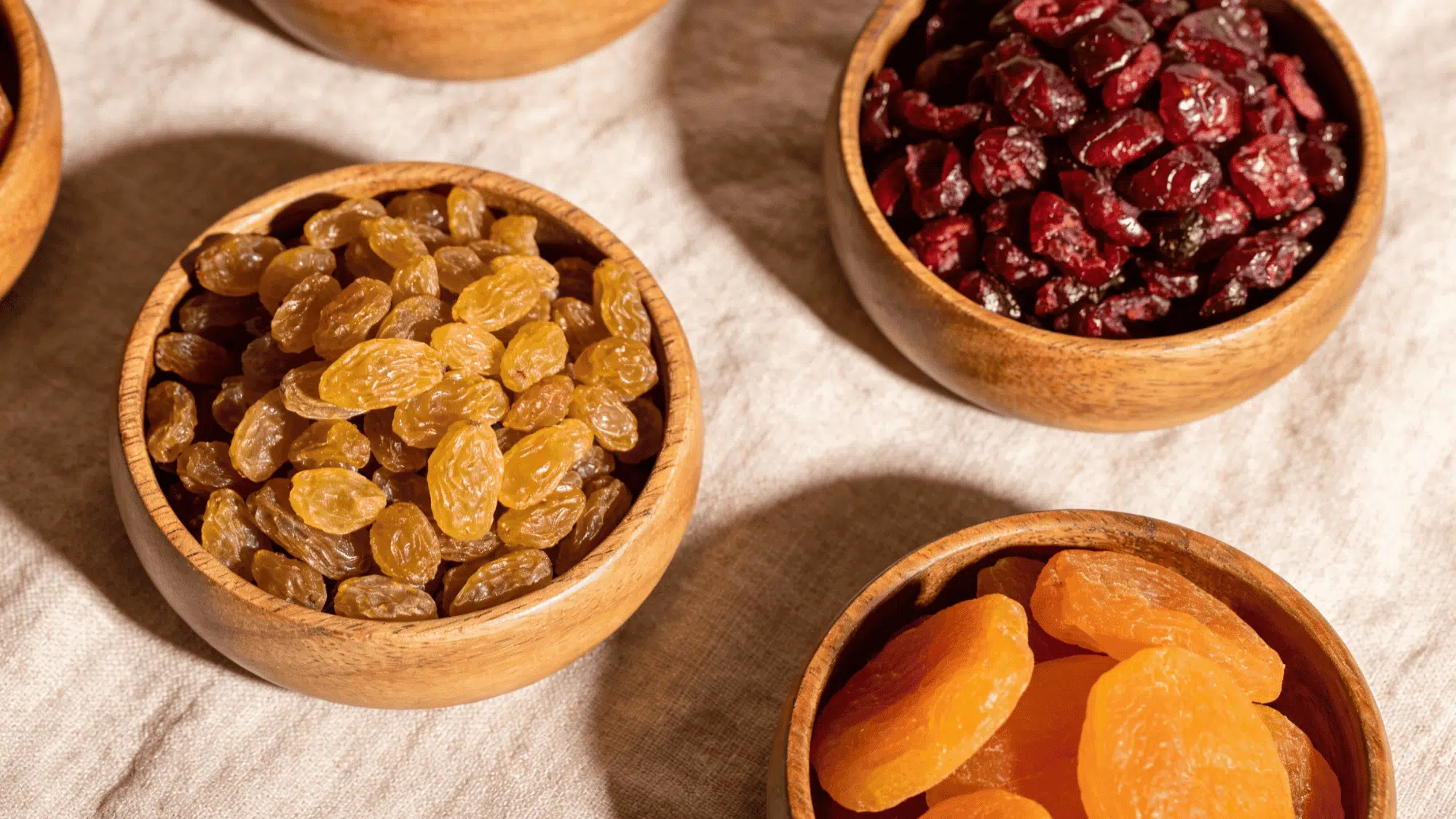 dried fruit raisins cranberries apricots