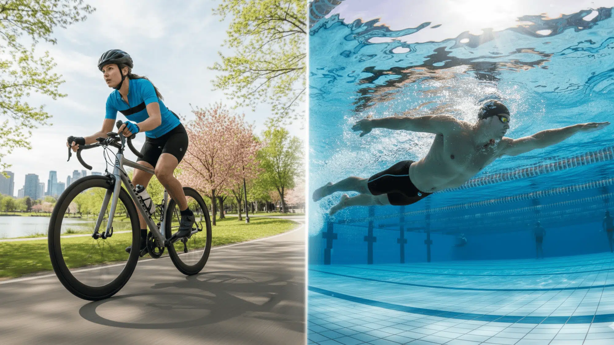 low impact cardio swimming cycling