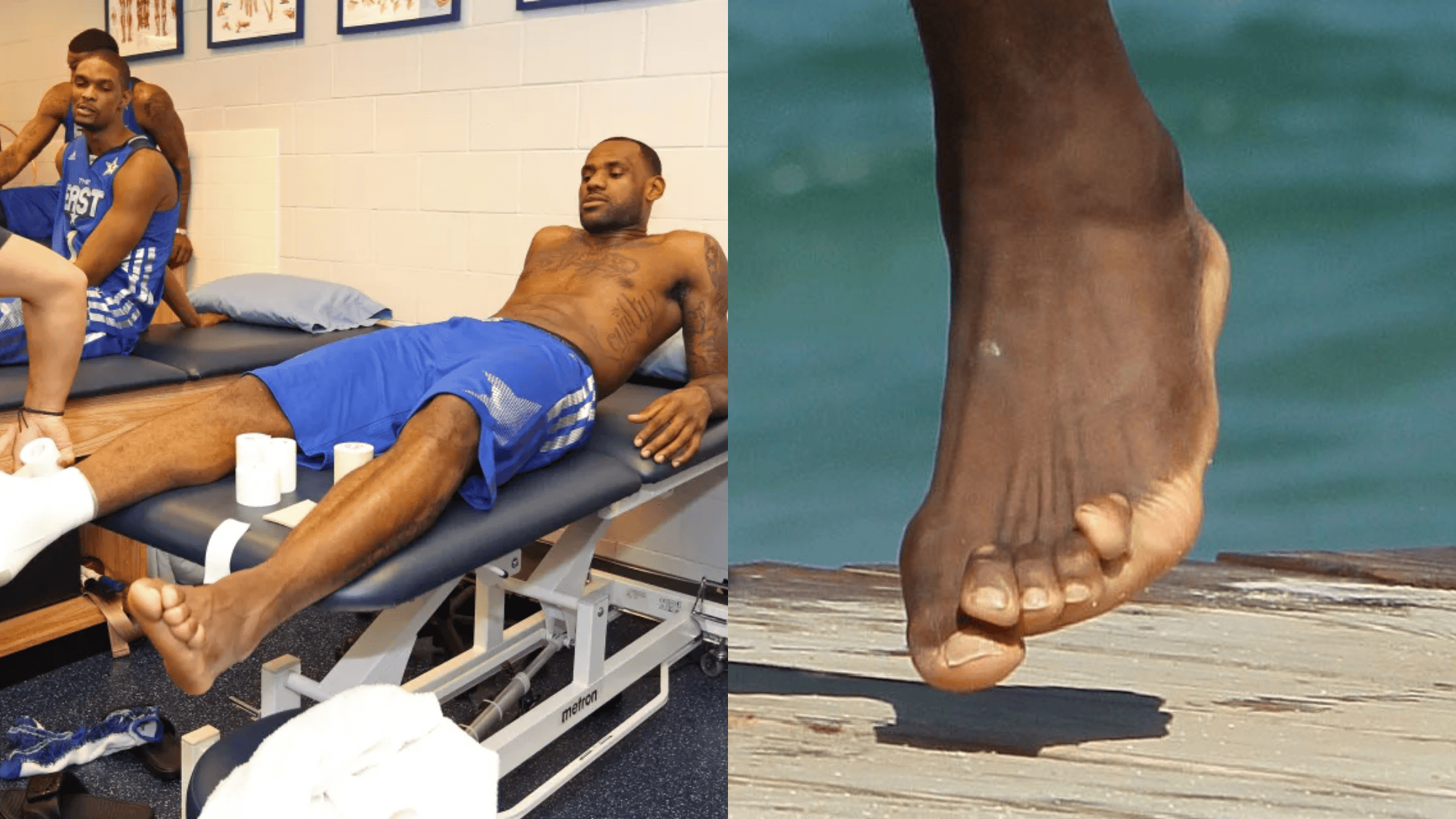 viral photos of le bron s feet explained