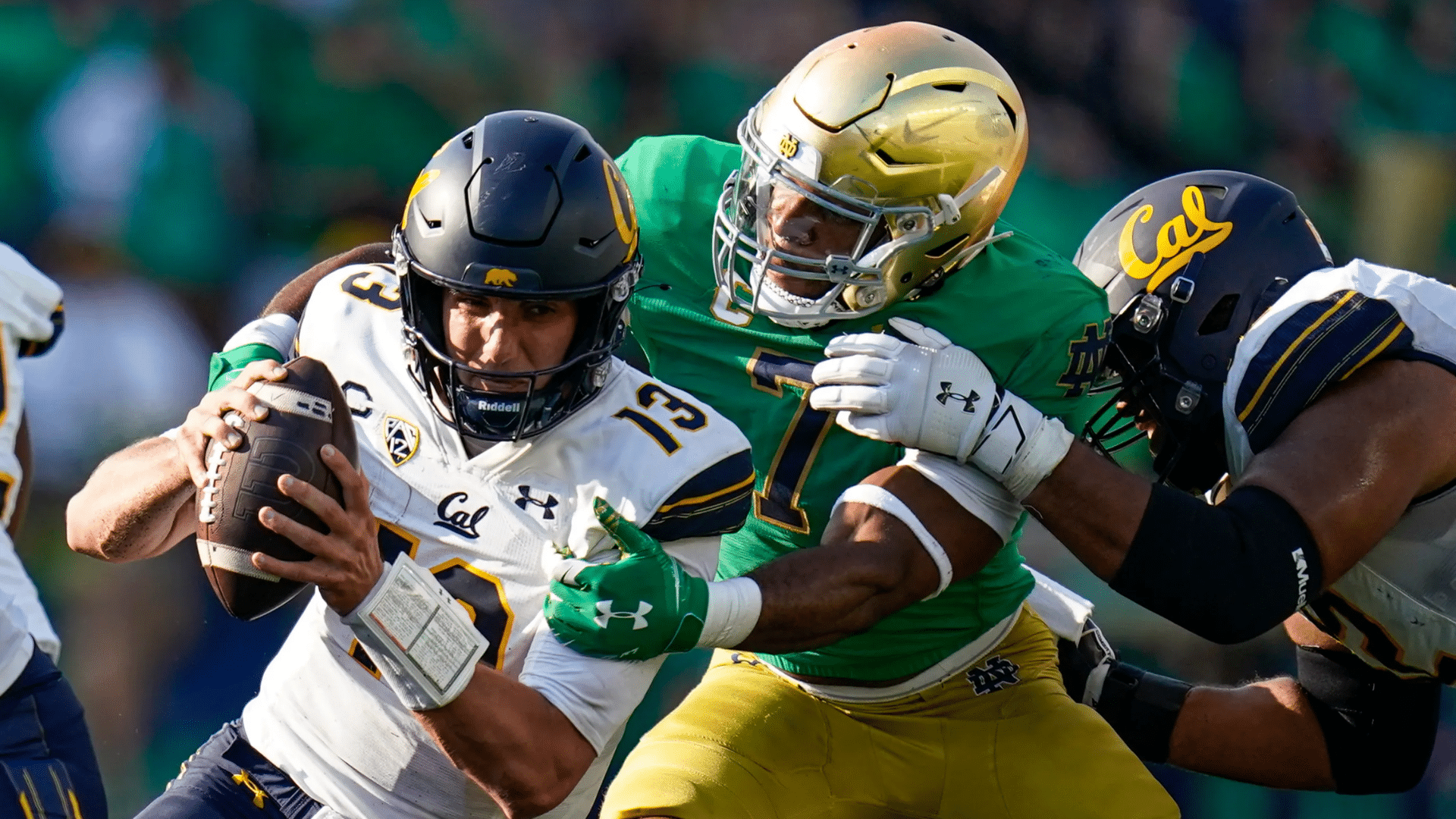 A DB in football stands for Defensive Back, a player who lines up in the back part of the defense.