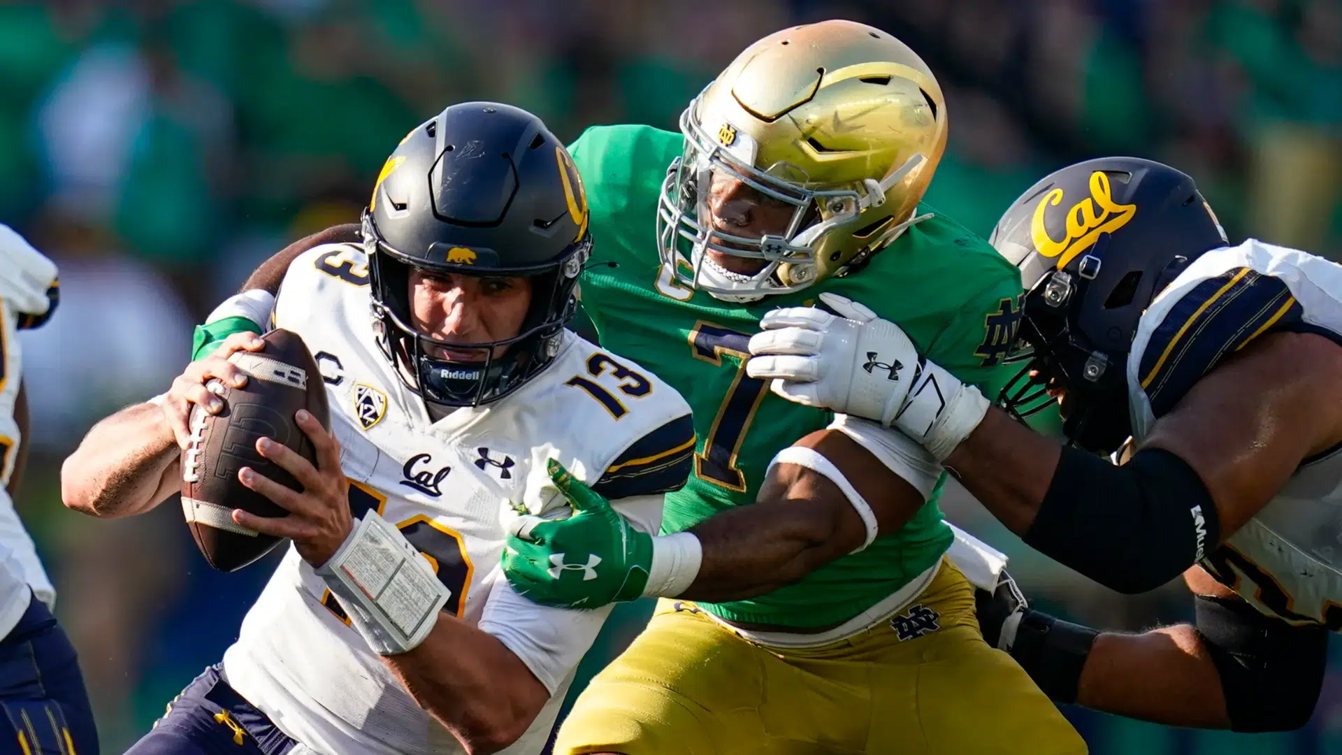 A DB in football stands for Defensive Back, a player who lines up in the back part of the defense.