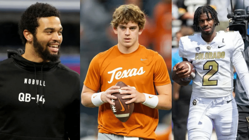 a collage of college athletes of game day moments often featured in discussions about who is the highest paid college athlete