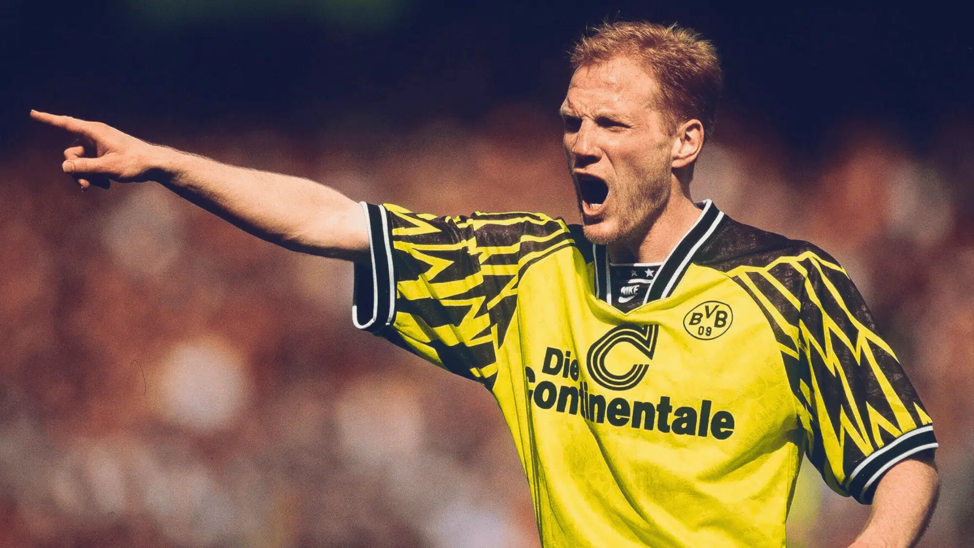 matthias sammer yelling and giving tactical instructions on the pitch