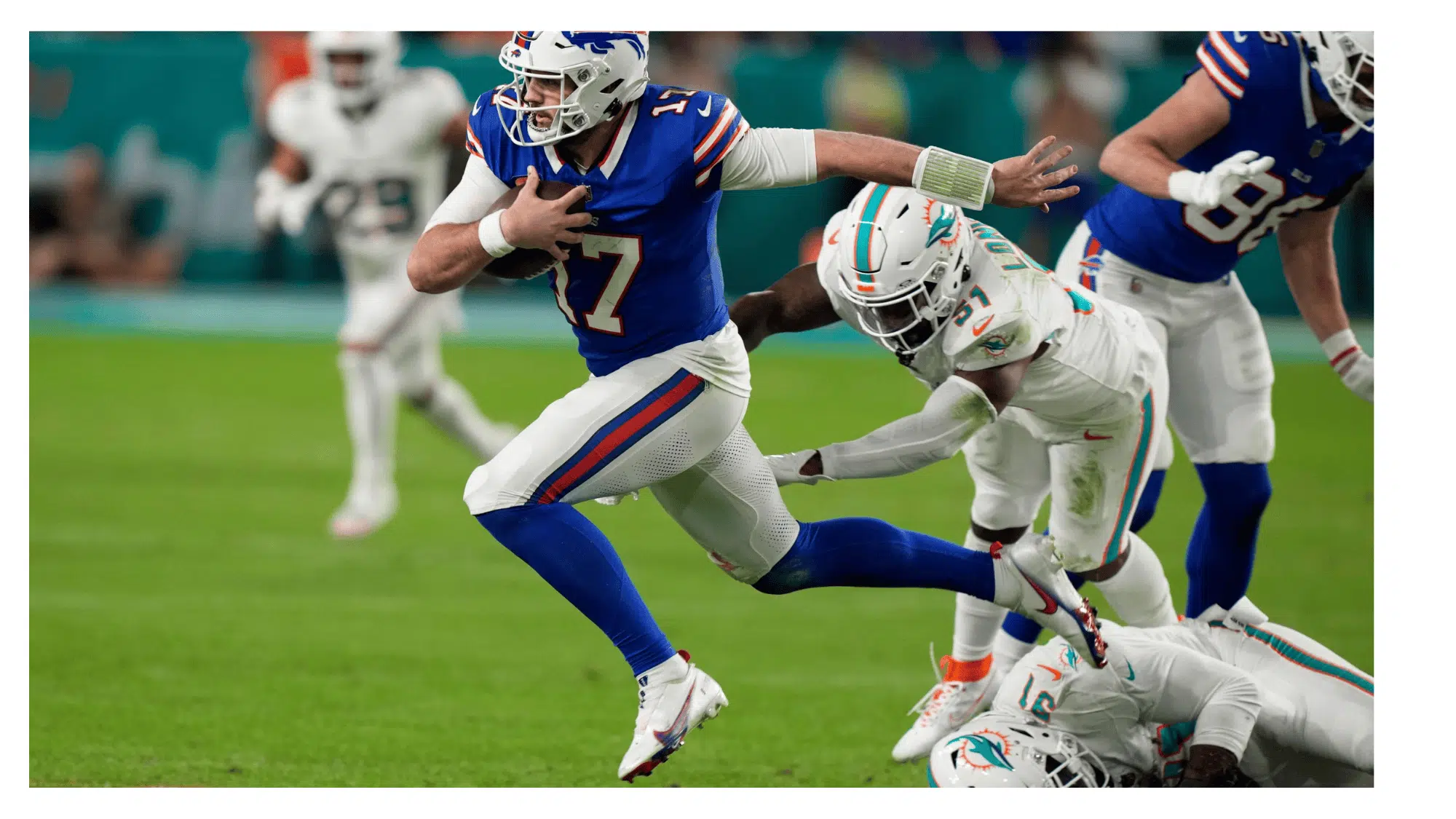 nfl quarterback breaking through tackles proving why qbs dominate superflex dynasty rankings