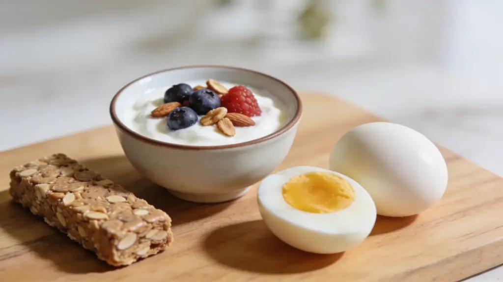 high protein snack with yogurt eggs and nuts perfect for high protein snacks weight loss