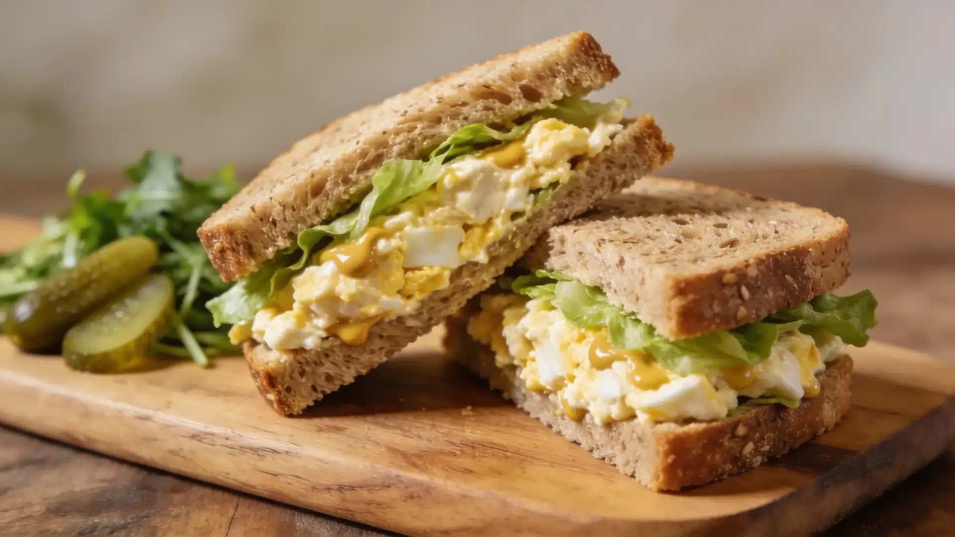 whole grain egg salad sandwich with lettuce a healthy option for high protein snacks weight loss