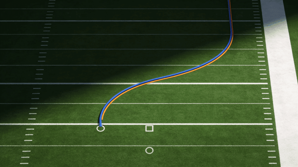 what is a wheel route in football during a passing play near the sideline in an nfl game