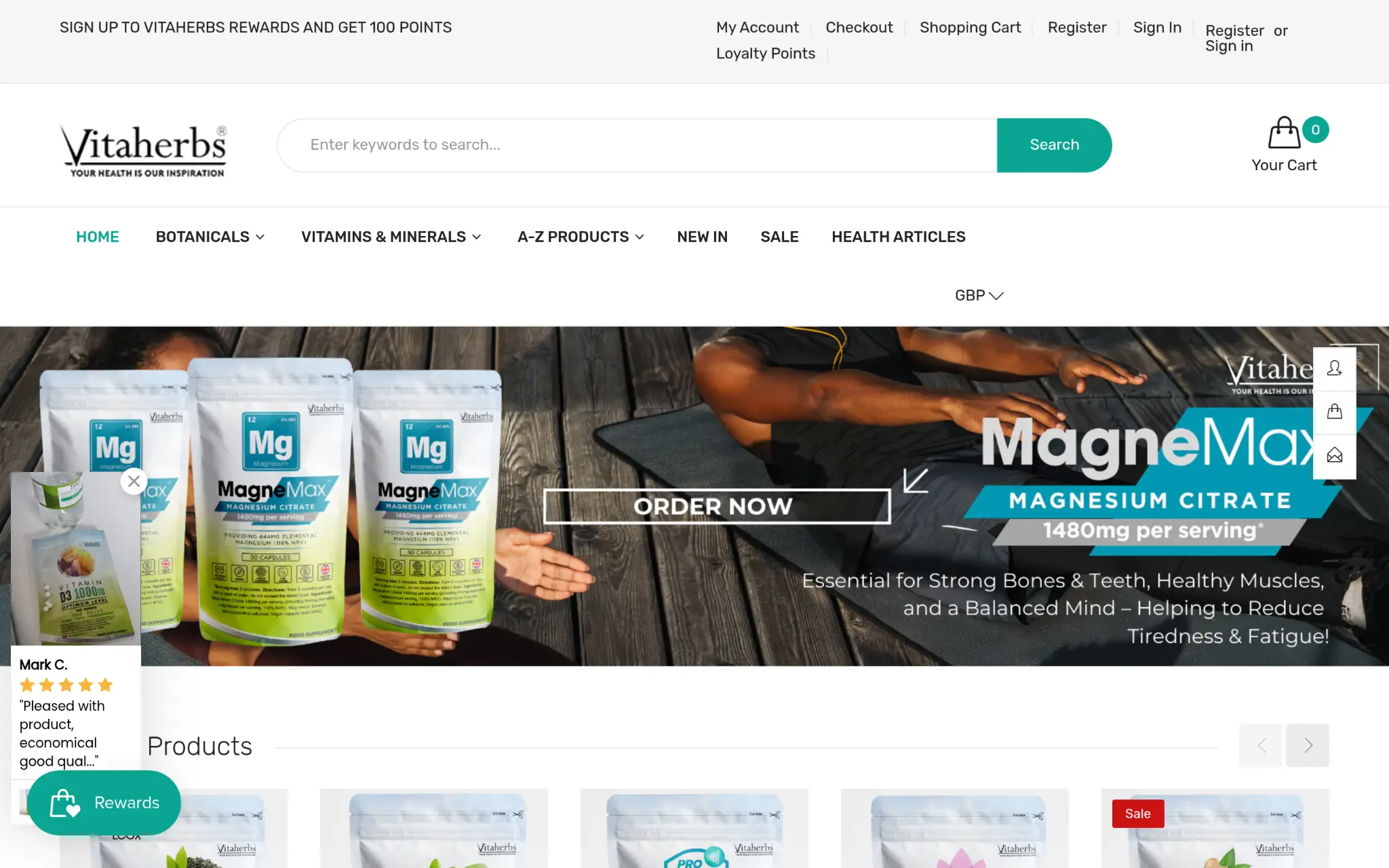 Magnesium citrate supplement packages on wooden deck beside person exercising on yoga mat