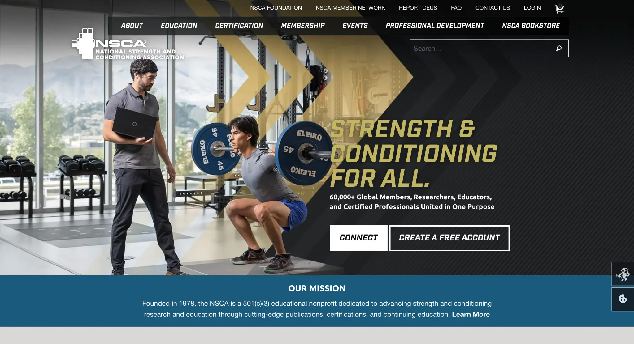 Man with laptop supervising athlete squatting with barbell in modern gym environment