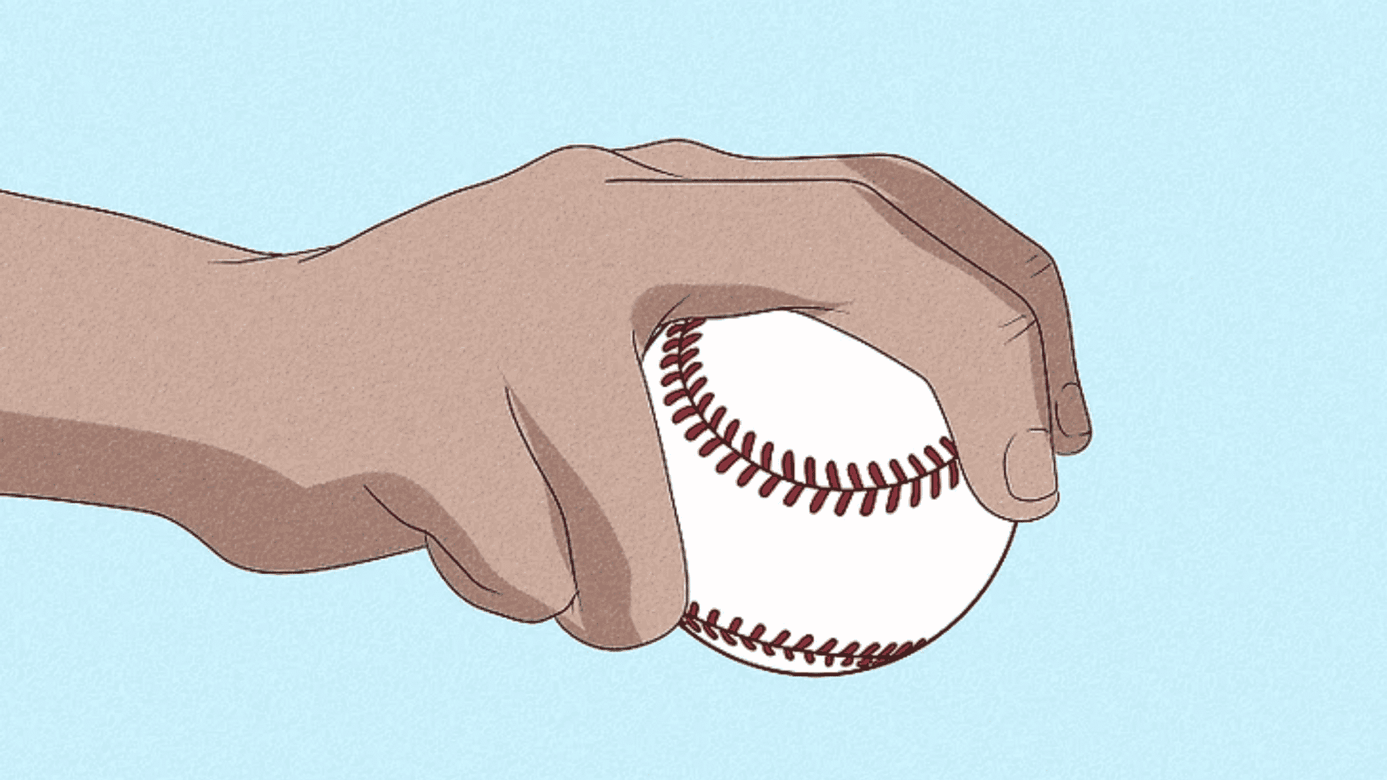 hand holding a baseball with a cutter fastball grip showing correct finger placement for sharp late movement