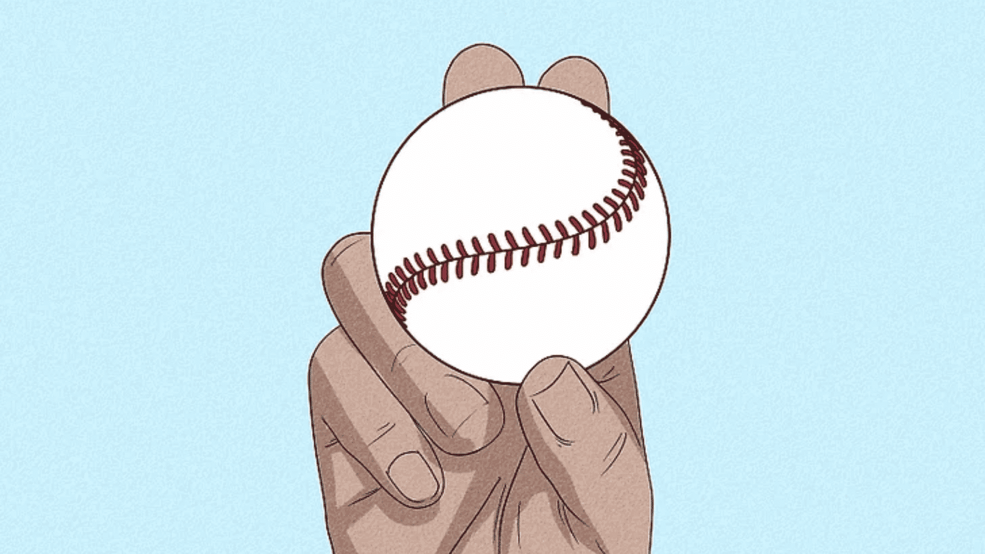 person holding a baseball with a four seam fastball grip showing proper finger placement for pitching (2)
