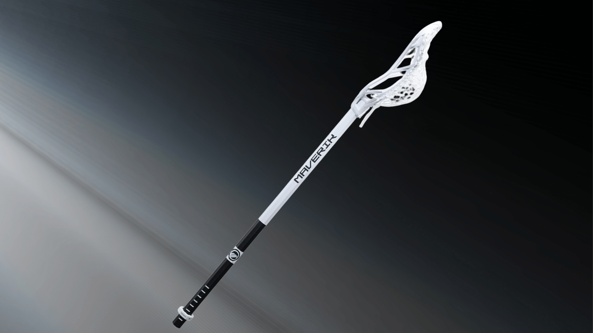 maverik tactik 2 carbon complete lacrosse stick with black shaft and white head
