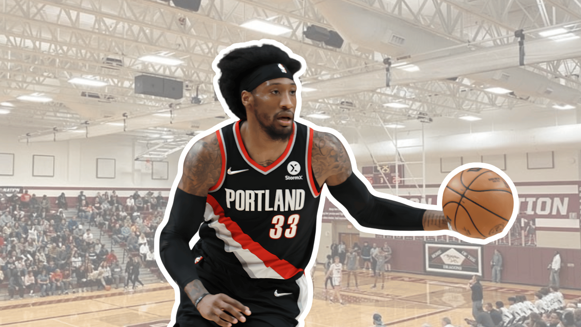 robert covington portrait as a former nba player known for his defense rebounding and three point shooting skills